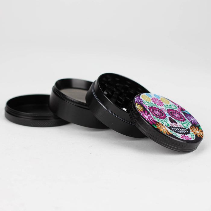 4 Parts Sugar Skull Herb Grinder Assorted Box of 6 Display Pack Canadian Distributor