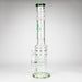 H2O | 18" 7mm glass bong with double layer honeycomb [H2O-5015] Bongs Canadian Distributor Green