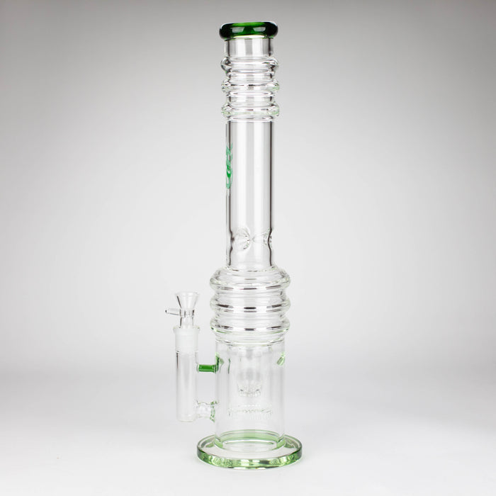 H2O | 18" 7mm glass bong with double layer honeycomb [H2O-5015] Bongs Canadian Distributor