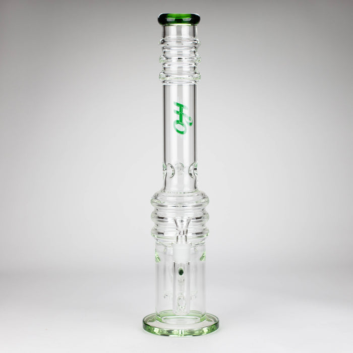 H2O | 18" 7mm glass bong with double layer honeycomb [H2O-5015] Bongs Canadian Distributor