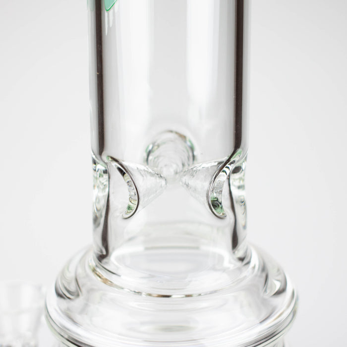 H2O | 18" 7mm glass bong with double layer honeycomb [H2O-5015] Bongs Canadian Distributor