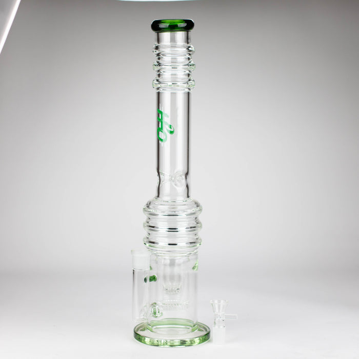 H2O | 18" 7mm glass bong with double layer honeycomb [H2O-5015] Bongs Canadian Distributor