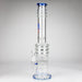 H2O | 18" 7mm glass bong with double layer honeycomb [H2O-5015] Bongs Canadian Distributor Blue
