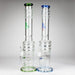 H2O | 18" 7mm glass bong with double layer honeycomb [H2O-5015] Bongs Canadian Distributor