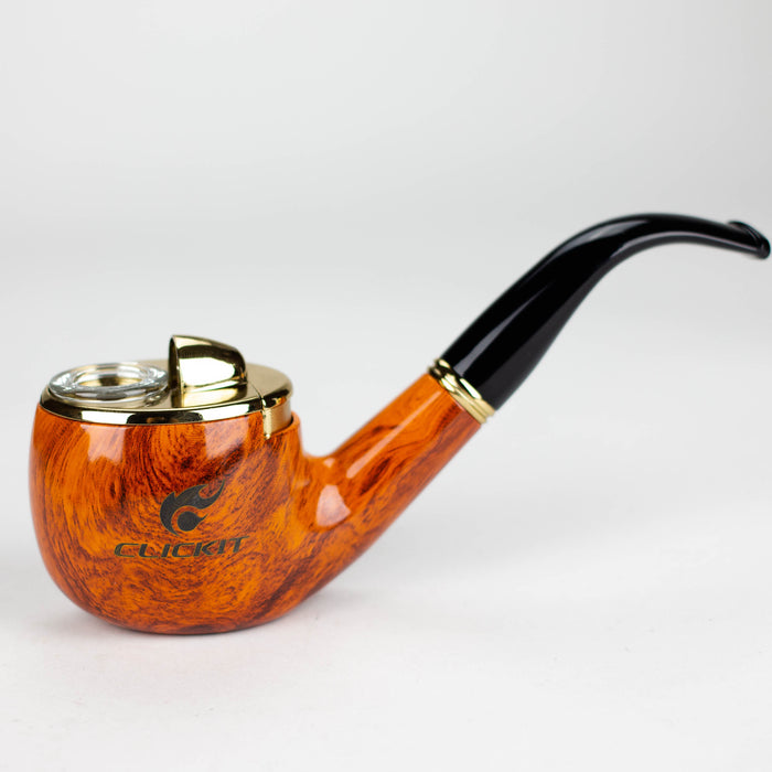 Click It | Gift Set Pipe Lighter & Container Wooden Pipe Canadian Distributor