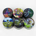 2.5" Metal Grinder 4 Layers with Astronaut Design Box of 6 Herb Grinder 777 Smoke