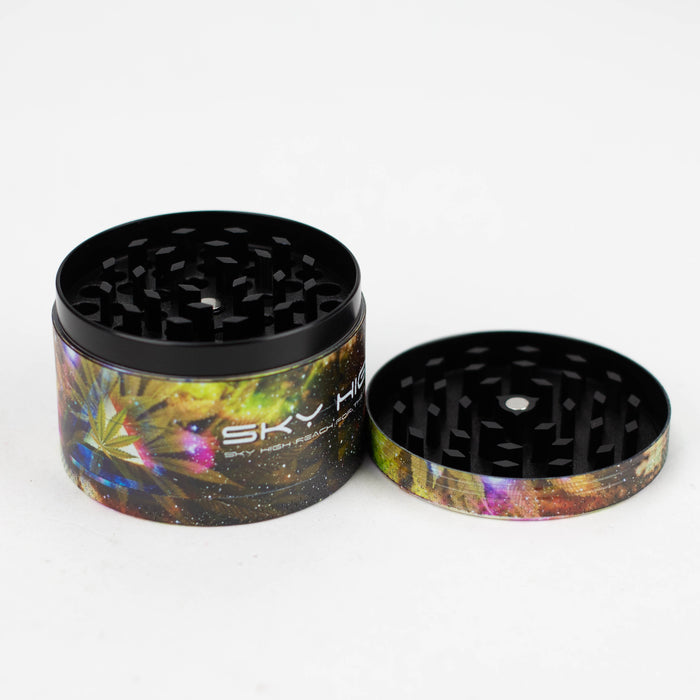 2.5" Metal Grinder 4 Layers with Astronaut Design Box of 6 Herb Grinder 777 Smoke