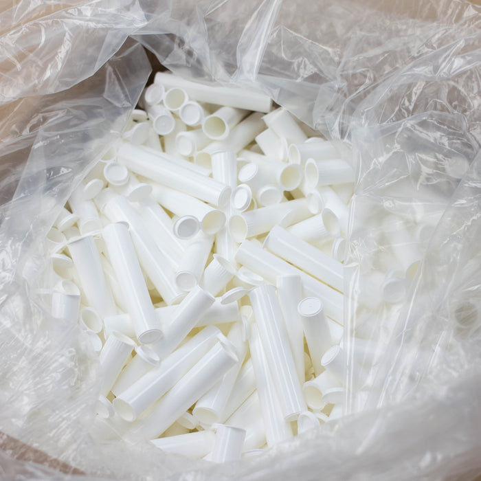 98mm Child proof Pop Top Opaque White Plastic Pre-Roll Tubes - 1000Count ROLLING ACCESSORIES JC Novelty & Design