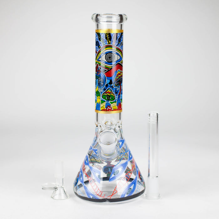 Z10" Glass Bong With Eye Design Glass Bong 777 Smoke