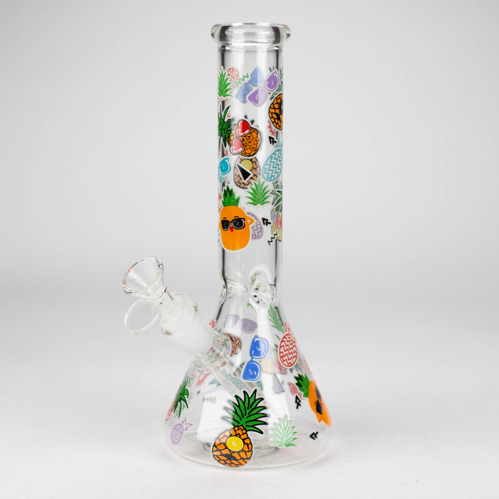 Z10" Glass Bong With Cartoon Design Glass Bong 777 Smoke Pineapple