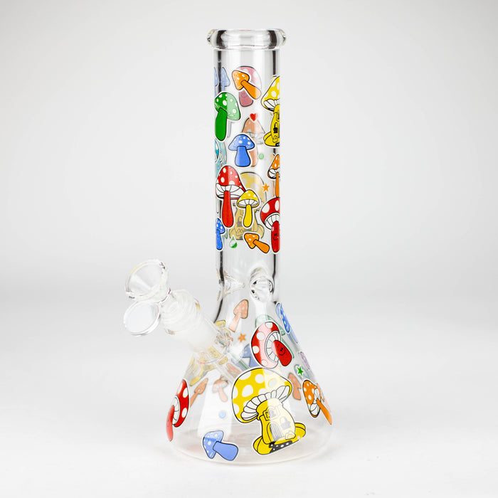Z10" Glass Bong With Cartoon Design Glass Bong 777 Smoke Mushroom