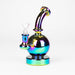 Z7" Solid Color Electroplate Glass Bong Glass Bong 777 Smoke Rainbow(Green)