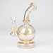 Z7" Solid Color Electroplate Glass Bong Glass Bong 777 Smoke Gold(Amber)