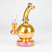 Z7" Solid Color Electroplate Glass Bong Glass Bong 777 Smoke Gold(Orange)