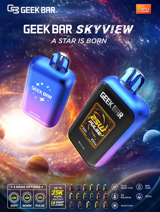 [ON] GEEK BAR | Skyview 25K Puffs Box of 5 Ontario Excise Tax TJ VAPE