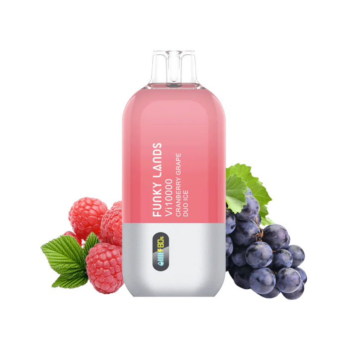 [ON] FUNKY LANDS | Vi10000 puffs Ontario Excise Tax TJ VAPE Cranberry Grape Duo Ice