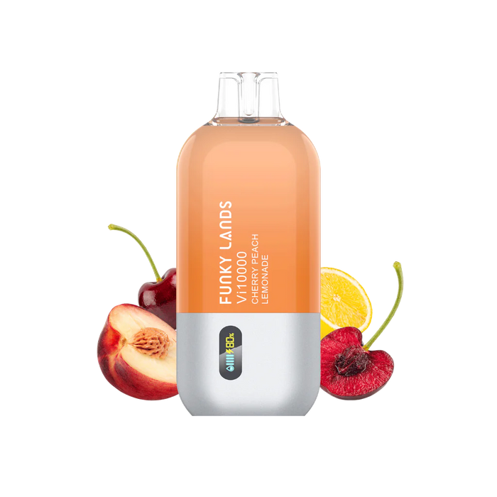 [ON] FUNKY LANDS | Vi10000 puffs Ontario Excise Tax TJ VAPE Cherry Peach Lemonade