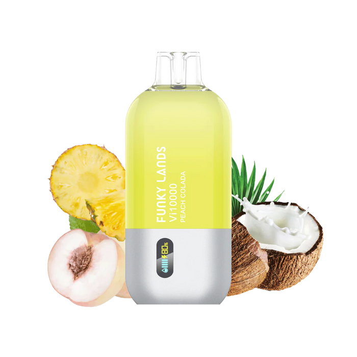[ON] FUNKY LANDS | Vi10000 puffs Ontario Excise Tax TJ VAPE Peach Colada