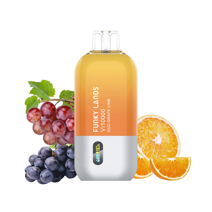 [ON] FUNKY LANDS | Vi10000 puffs Ontario Excise Tax TJ VAPE Duo Grape Lime