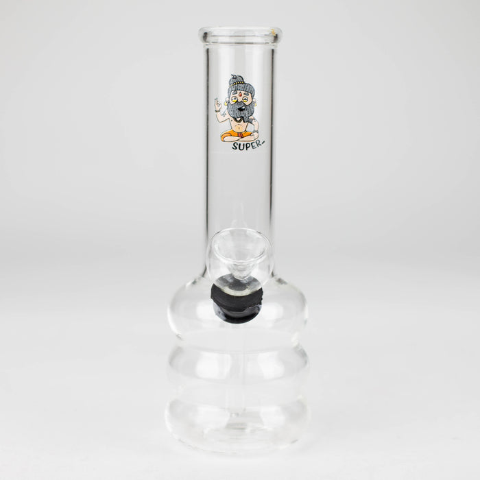 6" Clear Glass water pipe-Sticker Other Shaped Bong Bongzie Smokes