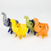 4.5” Assorted elephant Soft glass hand pipe Jar of 8 Glass Bongzie Smokes