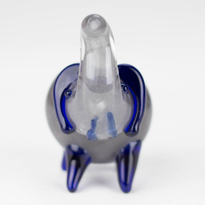 4.5” Assorted elephant Soft glass hand pipe Jar of 8 Glass Bongzie Smokes