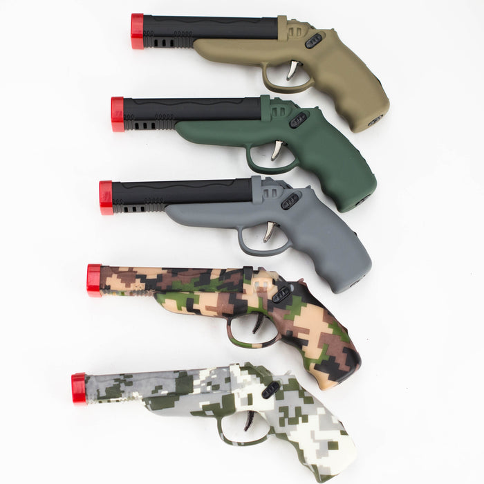 Click It | 8" Pistol Large Dual Torch Lighter [GH-4848] - display of 12 Torch Canadian Distributor