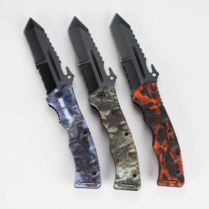 Tactical Flame Foldable Pocket Knife Folding Knife JJ Distribution
