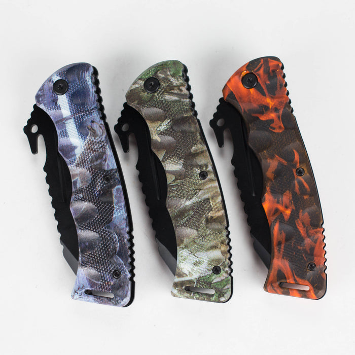 Tactical Flame Foldable Pocket Knife Folding Knife JJ Distribution