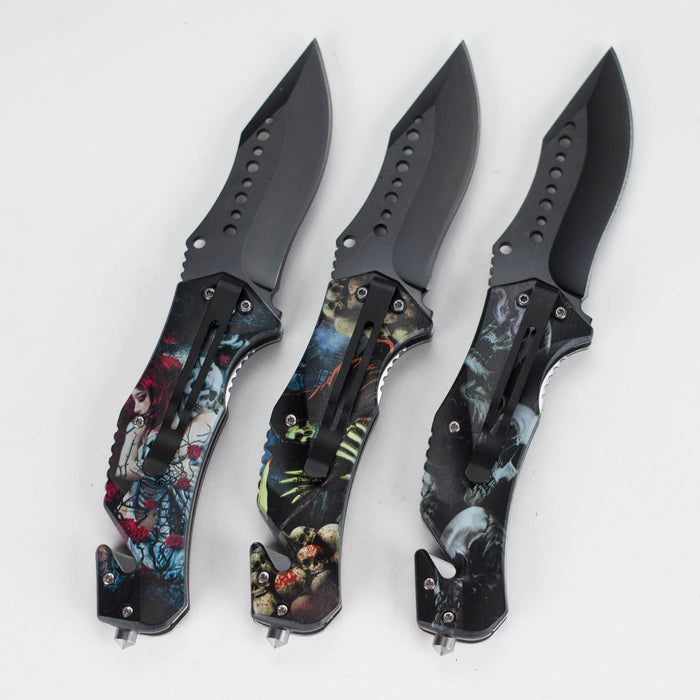 ShadowSkull Foldable Pocket Knife Folding Knife JJ Distribution