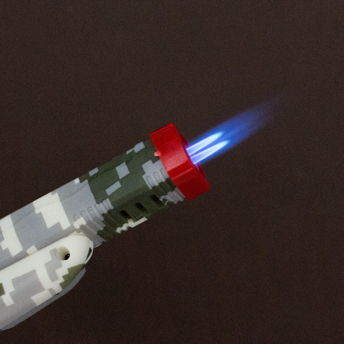 Click It | 8" Pistol Large Dual Torch Lighter [GH-4848] - display of 12 Torch Canadian Distributor