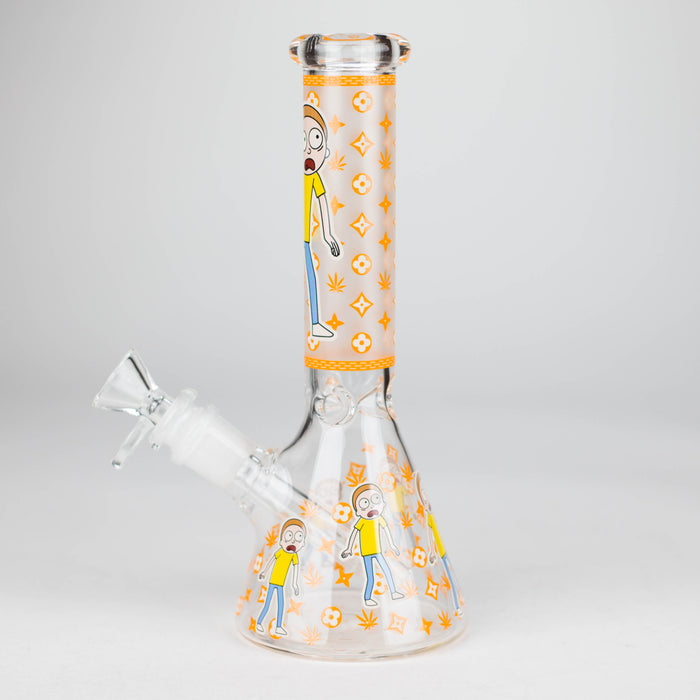 8" Glow In The Dark 4mm glass bong Glass Bong Super Supplys Inc