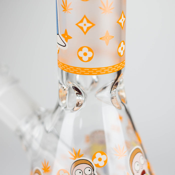 8" Glow In The Dark 4mm glass bong Glass Bong Super Supplys Inc