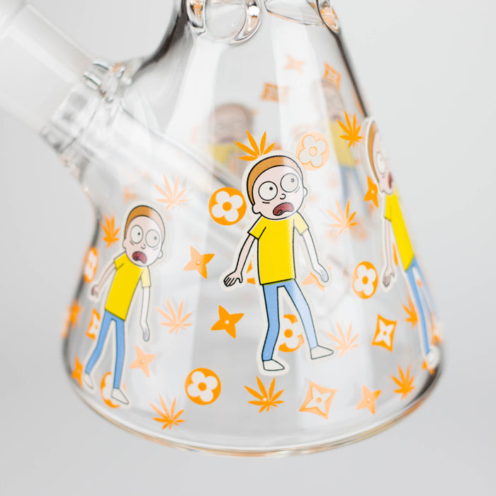8" Glow In The Dark 4mm glass bong Glass Bong Super Supplys Inc