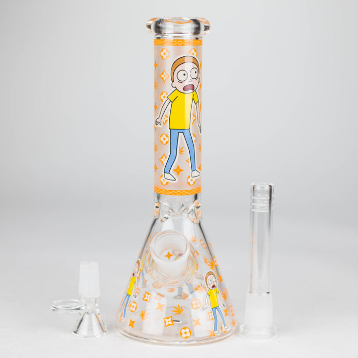 8" Glow In The Dark 4mm glass bong Glass Bong Super Supplys Inc