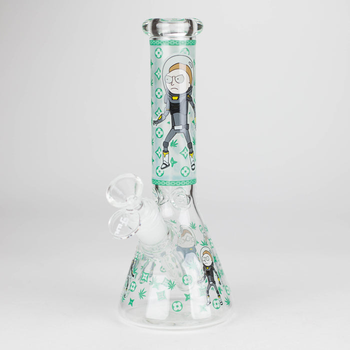 8" Glow In The Dark 4mm glass bong Glass Bong Super Supplys Inc 5 (Green)