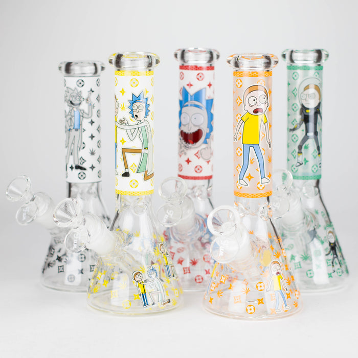 8" Glow In The Dark 4mm glass bong Glass Bong Super Supplys Inc