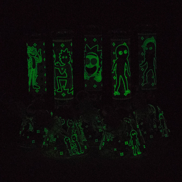 8" Glow In The Dark 4mm glass bong Glass Bong Super Supplys Inc