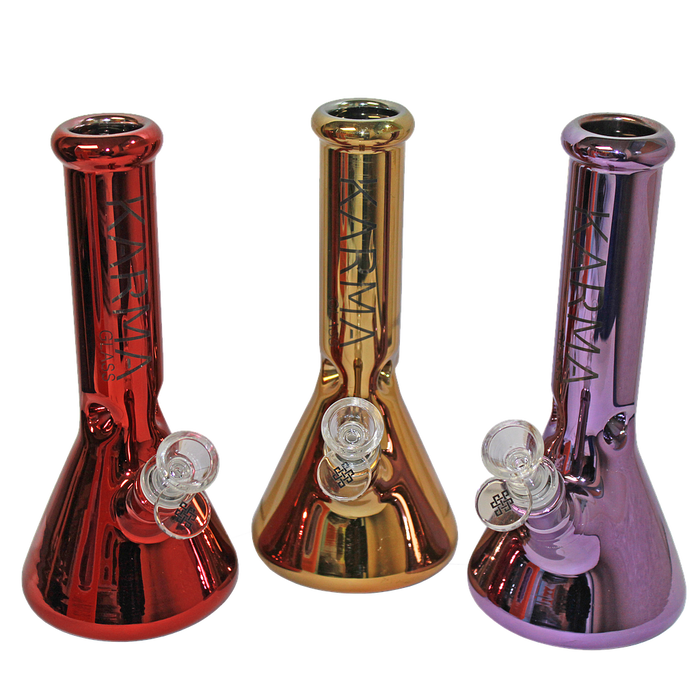 Karma | Glass Bong 9" Beaker Metallic Beaker Bong Maq Distributors