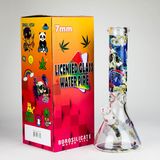 14″ Design Exclusive License Glass 7mm Bong Beaker Bong-Box of 6 [C1559-COMBO C] Bongs Canadian Distributor