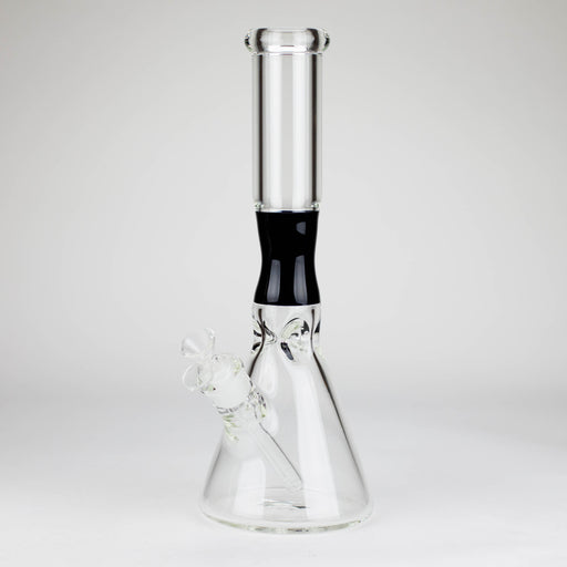 14" Beaker Base Glass Bong [C1034-CC268] Glass Bong Canadian Distributor Black