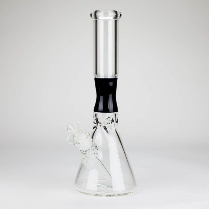 14" Beaker Base Glass Bong [C1034-CC268] Glass Bong Canadian Distributor Black