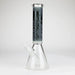 14" High Quality engraved Beaker Glass Bong [C2664-3] Glass Bong Canadian Distributor Charcoal Black