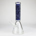 14" High Quality engraved Beaker Glass Bong [C2664-3] Glass Bong Canadian Distributor Blue