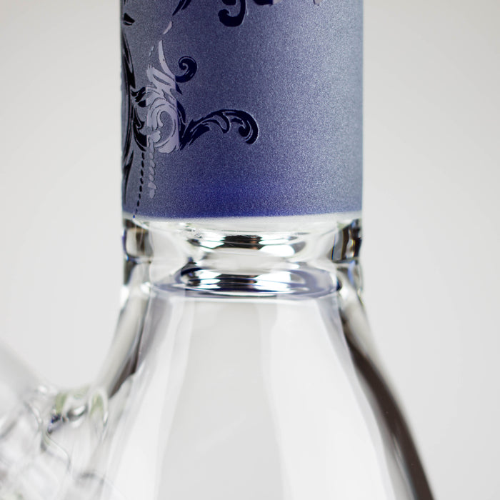 14" High Quality engraved Beaker Glass Bong [C2664-3] Glass Bong Canadian Distributor
