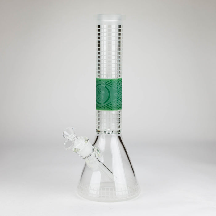 14" Beaker Base Glass Bong [C1035-CC268] Glass Bong Canadian Distributor Jade Green