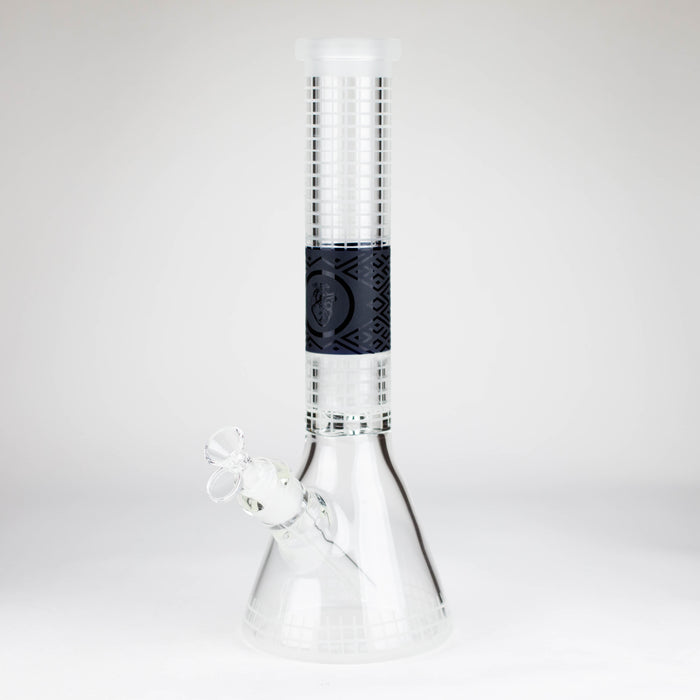 14" Beaker Base Glass Bong [C1035-CC268] Glass Bong Canadian Distributor Black