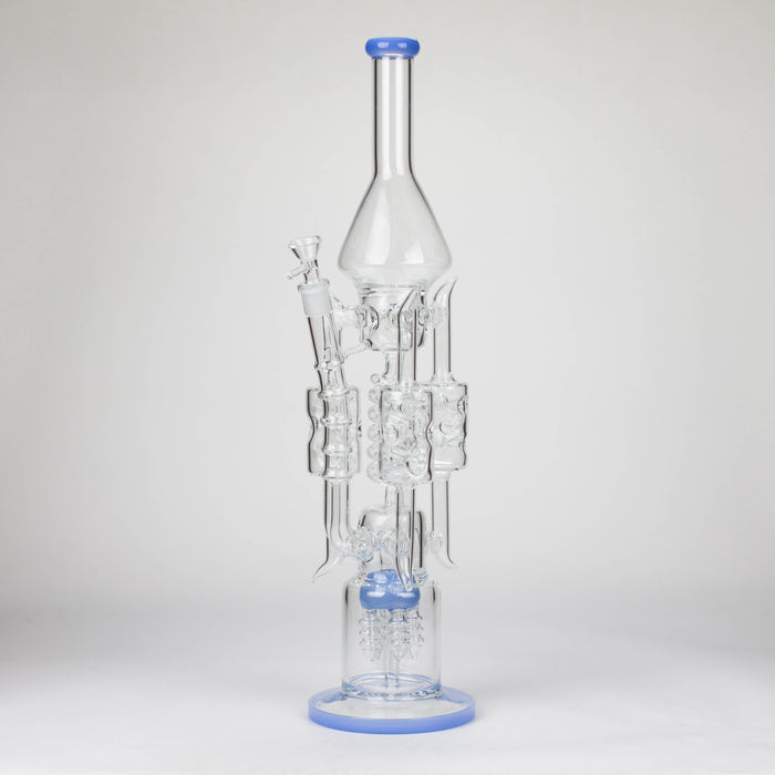 20" Coil Glass water recycler bong [C1577] Glass Bong Canadian Distributor Jade Blue