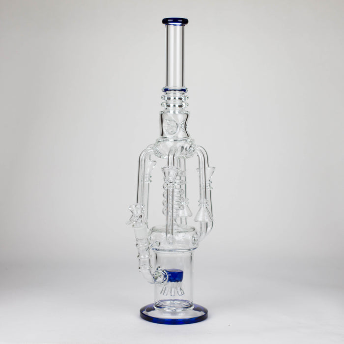 19" Coil Glass water recycler bong [C1576] Glass Bong Canadian Distributor Dark Blue