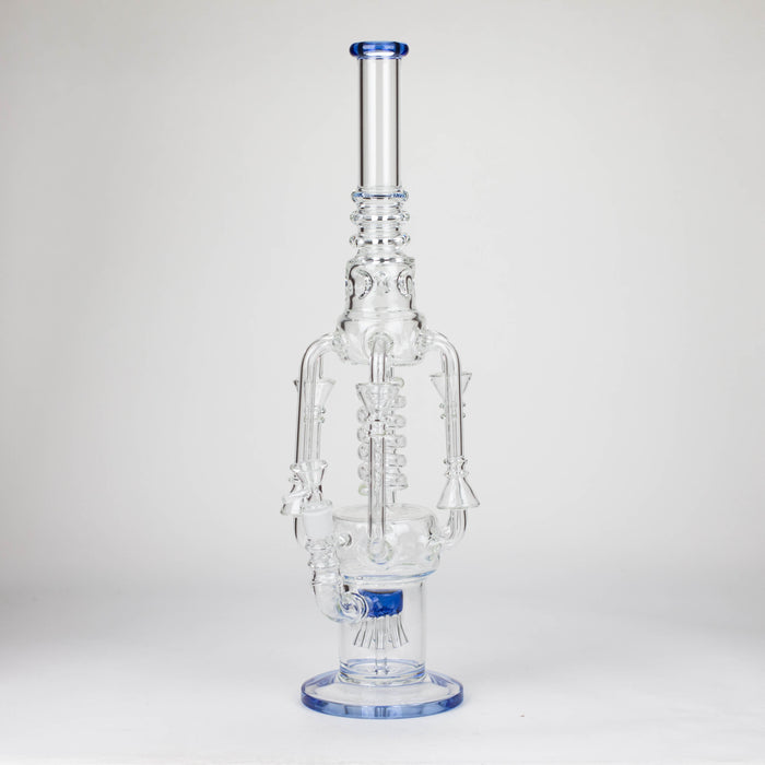 19" Coil Glass water recycler bong [C1576] Glass Bong Canadian Distributor Light Blue